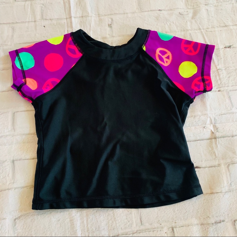 Xhilaration Multicolored Girls Rash Guard Size 6
